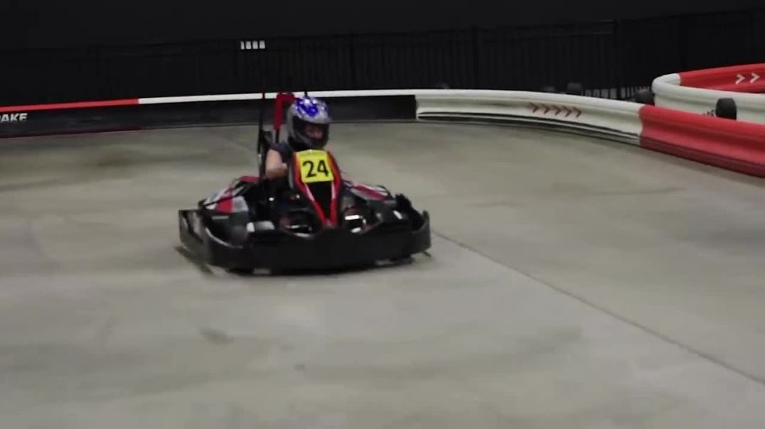 ⁣Race high speed electric go karts indoors @ speeds up to 50 MPH! Chicago area! Like driving a Tesla!