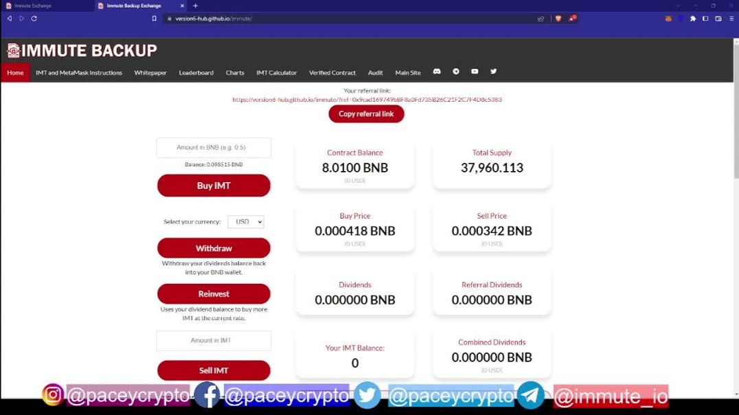 ⁣Immute Backup Site - How To Access Immute Smart Contract If Website goes down