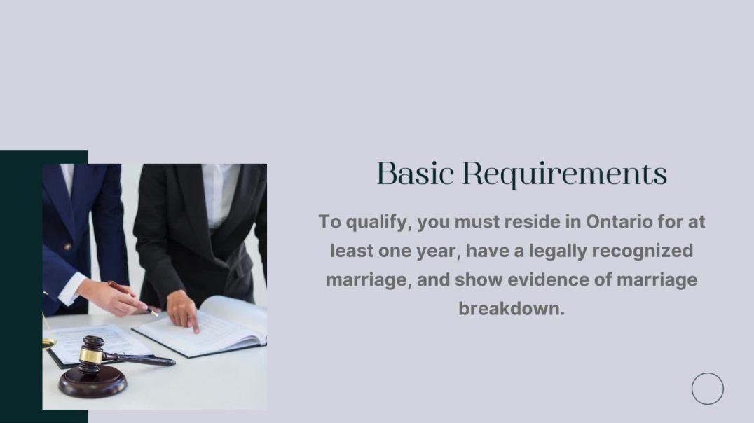 ⁣Criteria for Simple Divorce in Ontario