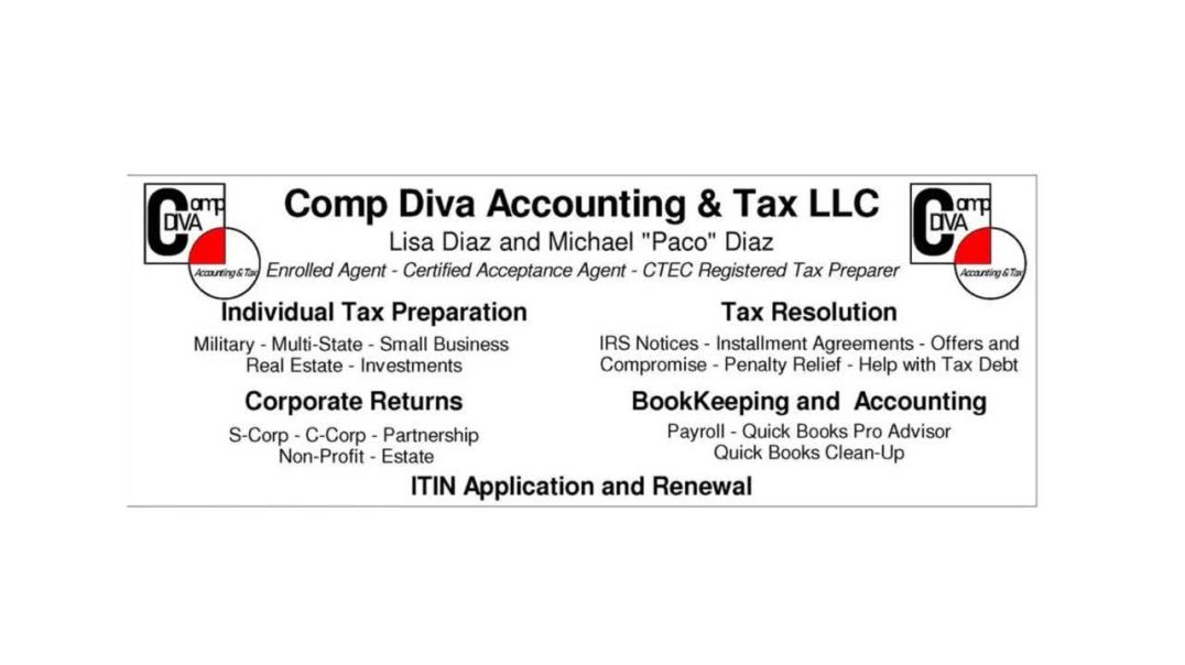 ⁣Comp Diva Accounting and Tax LLC - Personal Tax Accountant in Palm Springs, CA